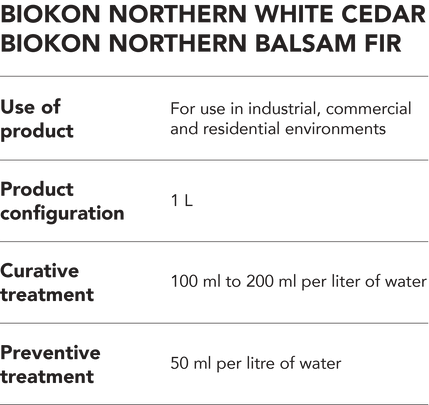 Product application depends on the odor strength to be treated and the environment in which it is used. BIOKON products have to be diluted before use.